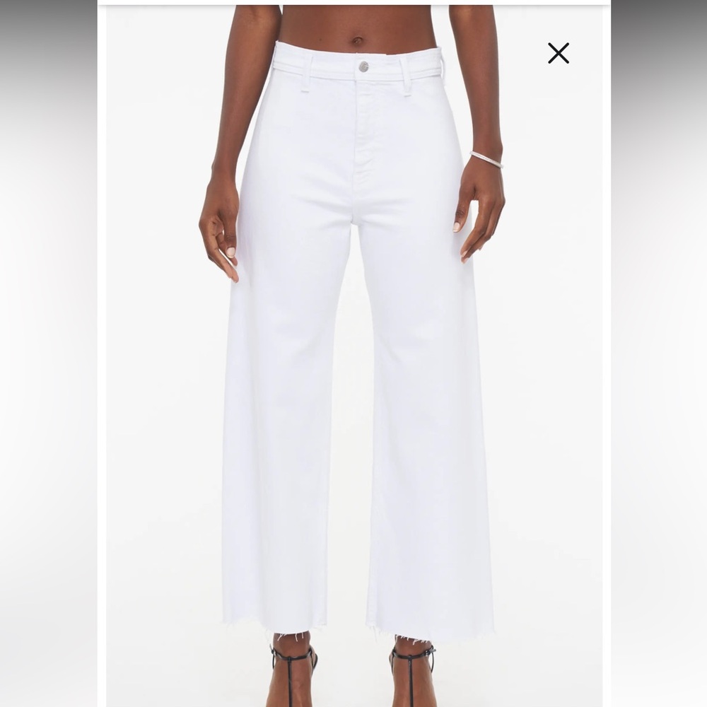 Pistola Penny High Waist Raw Hem Wide Leg Jeans